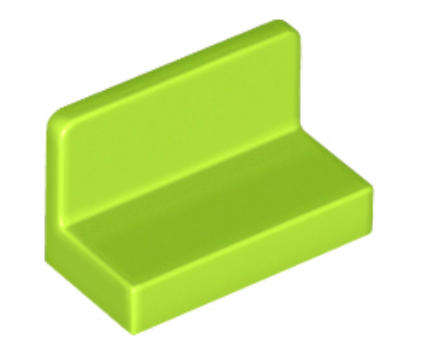LEGO Parts Panel 1 x 2 x 1 with Rounded Corners ~ {Lime}