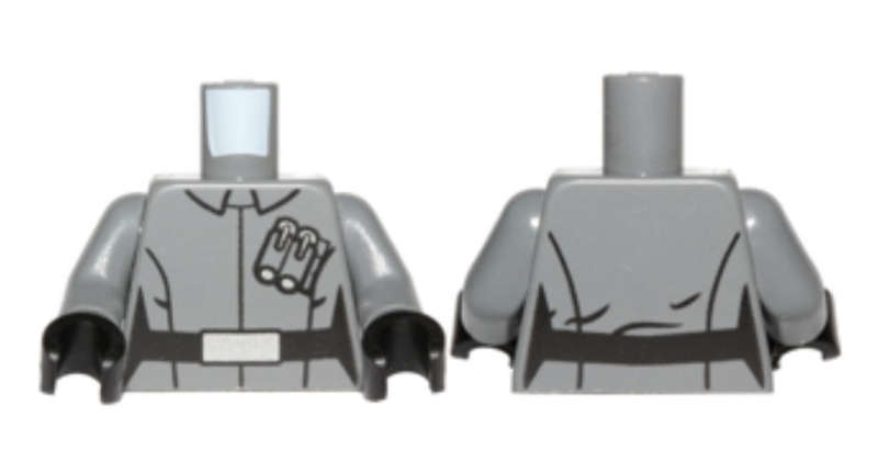 LEGO Star Wars Torso SW First Order Officer Female Pattern / Dark Bluish Gray Arms / Black