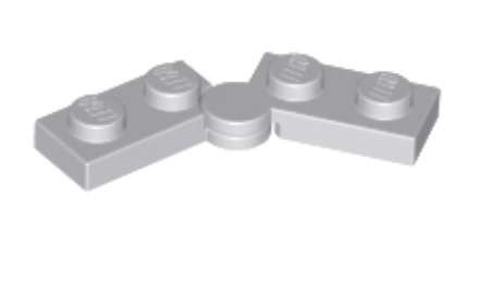 LEGO Hinge Plate 1 x 4 Swivel ~ {Light Bluish Grey}