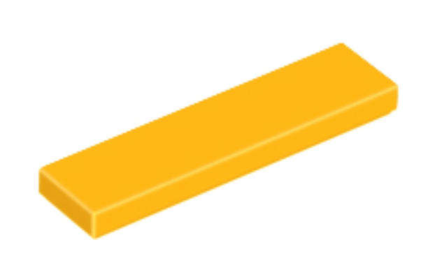 LEGO Parts Tile 1 x 4  ~ {Light Bright Orange}