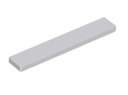LEGO Parts Tile 1 x 6 ~ {Light Bluish Grey}