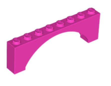 LEGO Brick Arch 1 x 8 x2 ~ {Dark Pink}