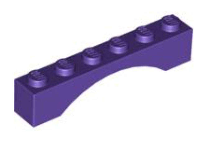 LEGO Parts Arch 1 x 6 ~ {Dark Purple}