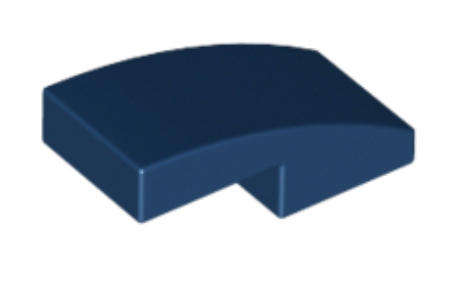 LEGO Parts Slope, Curved 2 x 1 x 2/3 ~ {Dark Blue}