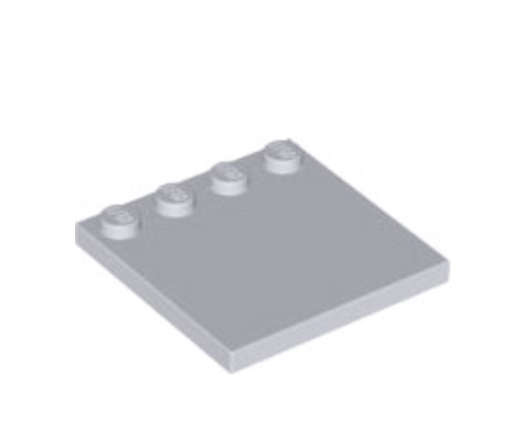 LEGO Parts Tile Modified 4 x 4 with Studs on edge ~{Light Bluish Grey}