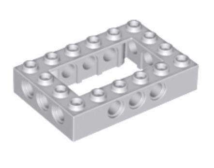 LEGO Technic, Brick 4 x 6 Open Center ~ {Light Bluish Grey}