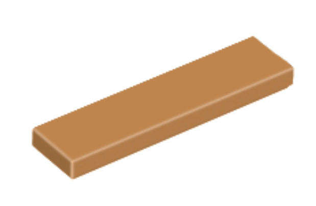 LEGO Parts Tile 1 x 4  ~ {Medium Nougat}