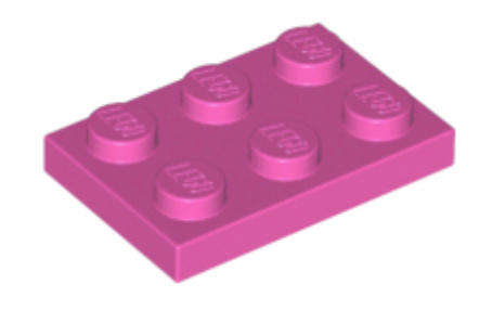 LEGO Parts Plate 2 x 3 ~ {Dark Pink}
