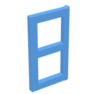 LEGO Parts Pane for Window 1 x 2 x 3 ~ {Medium Blue}