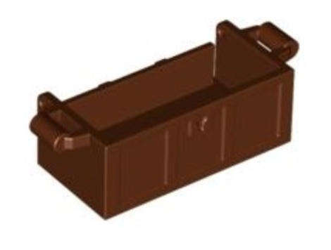 LEGO Container, Treasure Chest Bottom with Slots in Back ~ {Reddish Brown}