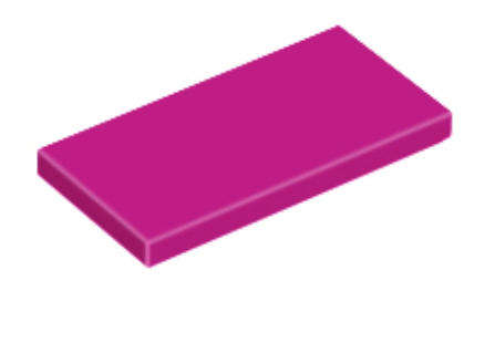 LEGO Parts Tile 2 x 4 ~ {Magenta}