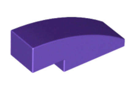 LEGO Parts Slope, Curved 3 x 1 ~ {Dark Purple}