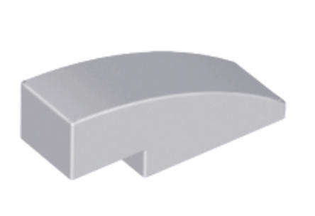 LEGO Parts Slope, Curved 3 x 1 ~ {Light Bluish Grey}
