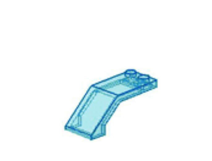 LEGO Parts Windscreen 5 x 2 x 1 2/3 ~ {Trans Light Blue}