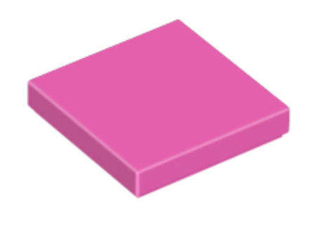 LEGO Parts Tile 2 x 2 ~ {Dark Bluish Pink}
