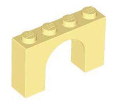 LEGO Brick Arch 1 x 4 x 2 ~ {Light Bright Yellow}