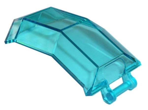 LEGO Parts Windscreen 4 x 4 x 4 2/3 with Bar Handle ~ {Trans Light Blue}