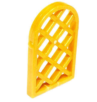 LEGO Parts Pane for Window 1 x 2 x 2 2/3 Lattice Diamond with Rounded Top ~ {Pearl Gold}