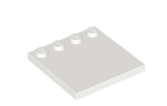 LEGO Parts Tile Modified 4 x 4 with Studs on edge ~{White}