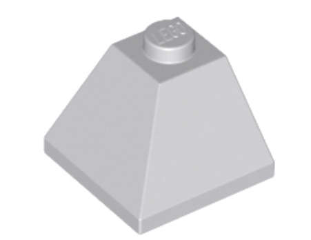 LEGO Parts Slope 45 2 x 2 Double Convex Corner ~ {Light Bluish Grey}