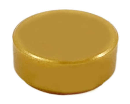 LEGO Tile, Round 1 x 1 ~ {Pearl Gold}