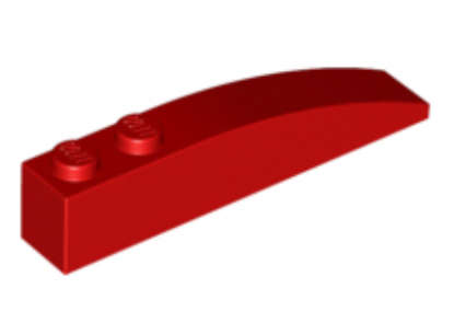 LEGO Parts Slope Curved 6 x 1 {Red}