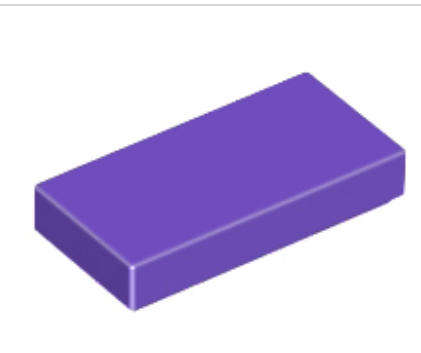 LEGO Parts Tile 1 x 2 ~ {Dark Purple}