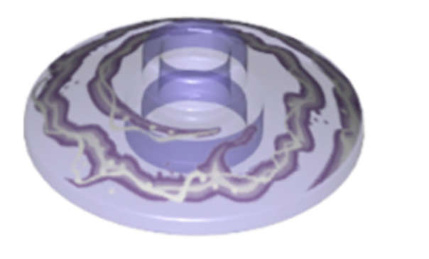 LEGO Parts Dish Decorated 2 x 2 inverted Trans Purple