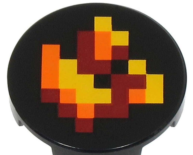 LEGO Parts Tile Round Decorated 2 x 2 with Bottom Stud Holder