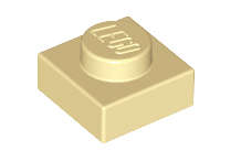 LEGO Parts 1 x 1 Plate Tan