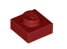 LEGO Parts 1 x 1 Plate Dark Red