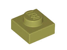 LEGO Parts 1 x 1 Plate Olive Green
