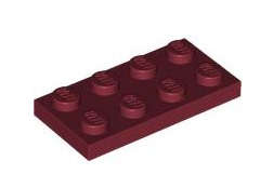 LEGO Parts 2 x 4 Plate Dark Red