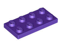 LEGO Parts 2 x 4 Plate Dark Purple