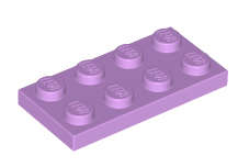 LEGO Parts 2 x 4 Plate Medium Lavender