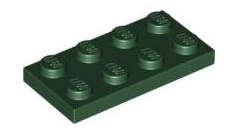 LEGO Parts 2 x 4 Plate Dark Green
