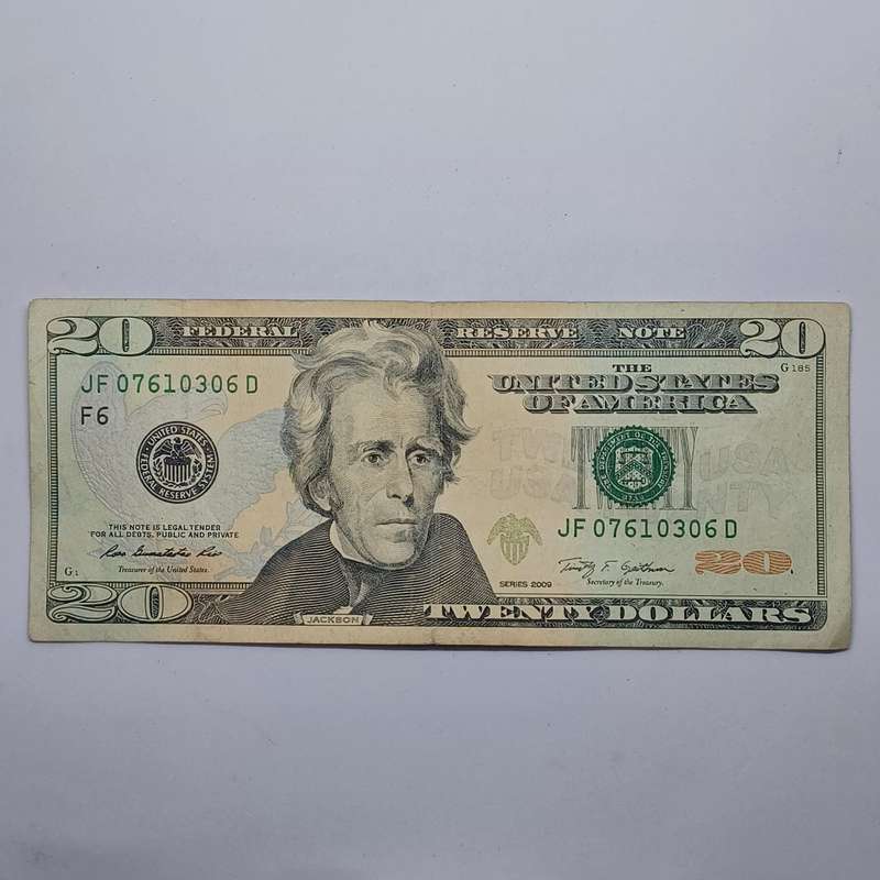 2009  Authentic Twenty US Dollar Bill