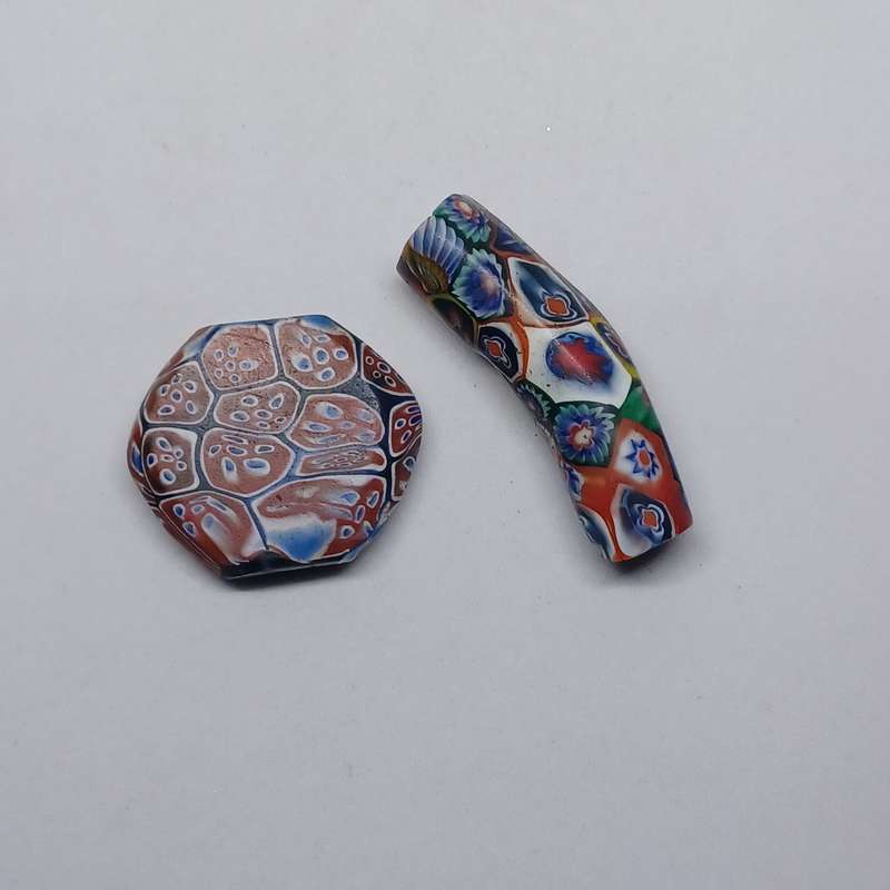 Antique Venetian and African Millefiori Trade Beads
