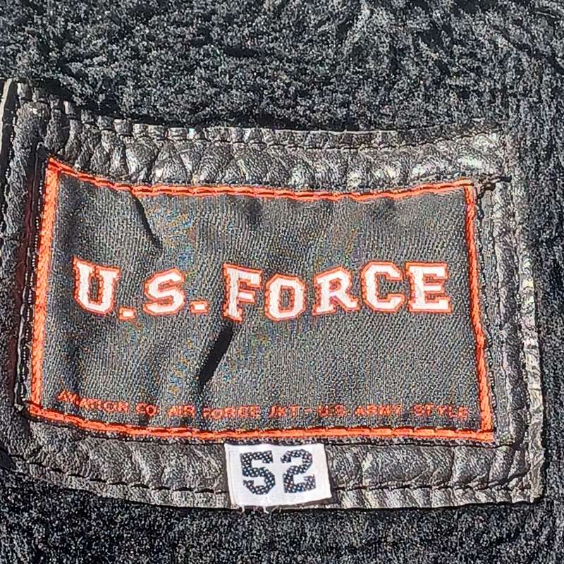 Vintage Men's Genuine Leather Jacket Aviator US FORCE / Size 52