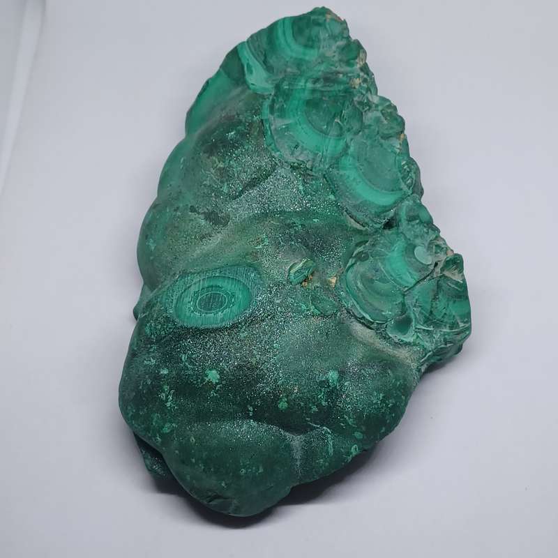 Large Malachite  Vide Poche Trinket Dish with Green Swirl Details (18.5cm x 1ccm x 5.5cm)