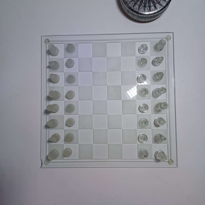 Full Glass Chess Set with Glass board ( see description)