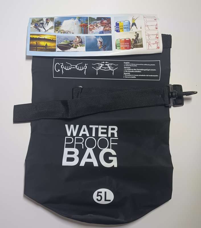 Waterproof Beach Bag 5L - Black