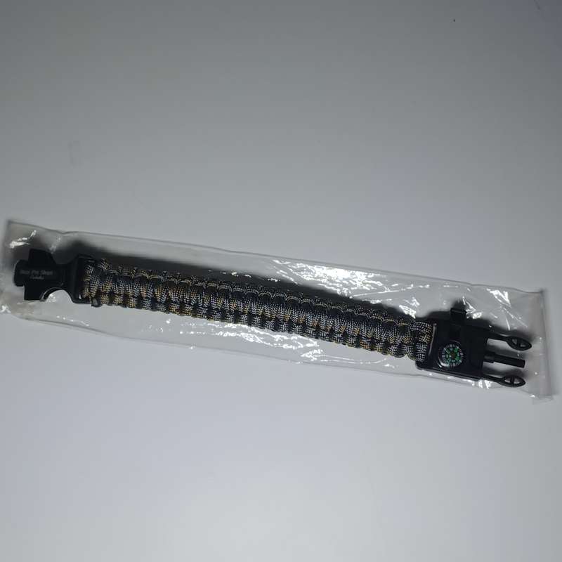 Bass Pro Shop Camping Paracord Bracelet Wristband Survival Hiking Rope W/Compass