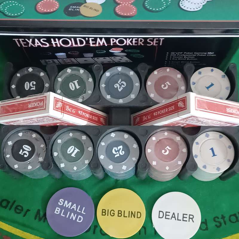 Texas Holdem Poker Game Set - 200 Piece Chips