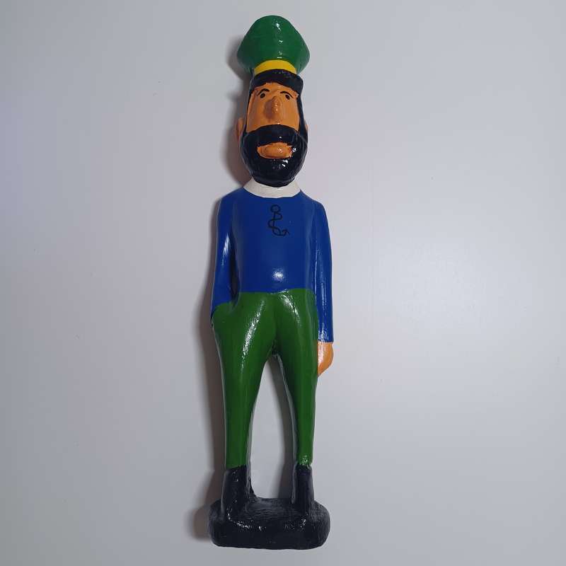 TIN TIN Captain Haddock Hand Painted Wooden Figure (32cm x 7.5cm)
