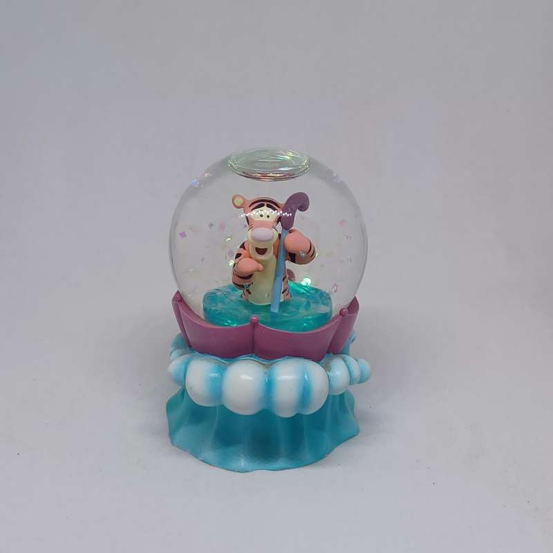 Vintage Disney Winnie the Pooh Mini Snow Globe featuring Tigger with an umbrella