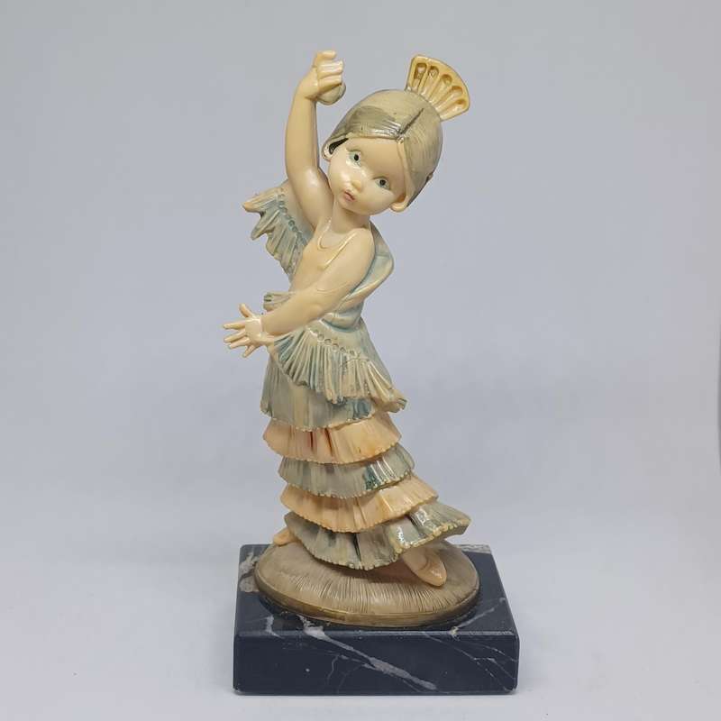 Vintage DEPOSE ITALY FONTANINI Flamenco Dancing Girl Figurine #435 Simonetti