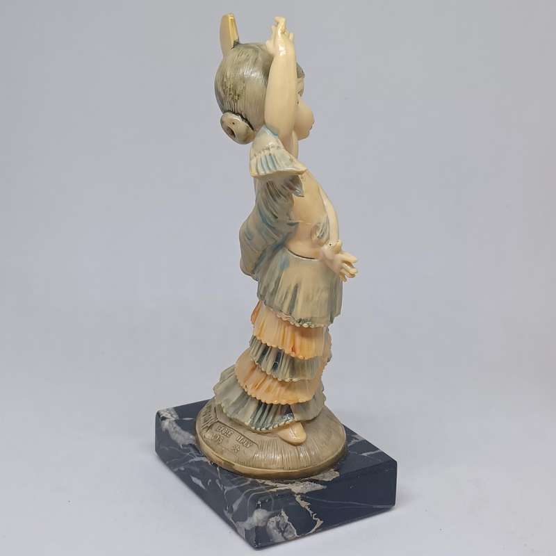 Vintage DEPOSE ITALY FONTANINI Flamenco Dancing Girl Figurine #435 Simonetti