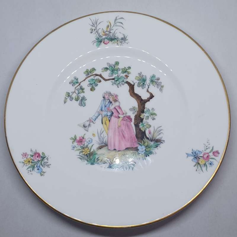 Vintage Royal Worcester Watteau bread and butter plate