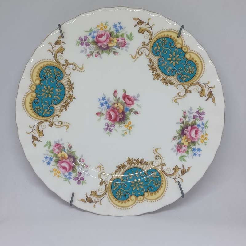 Vintage Royal Albert "Berkeley" pattern fine bone china side plate with mount